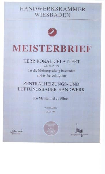 1996-07-23 Meisterbrief Zentralheizungs und Lüftungsbauer-Handwerk (Kopie)