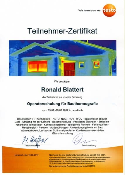 2017-02-15 TESTO - Operatorschulung für Bauthermografie - Ronald Blattert (Kopie)